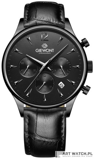 Zegarek Męski Giewont Chronograph Sapphire Czarny GW6310-A1