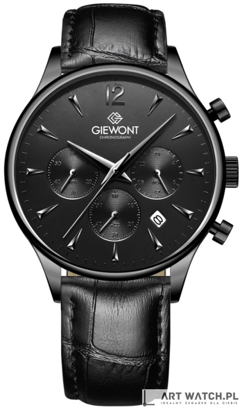 Zegarek Męski Giewont Chronograph Sapphire Czarny GW6310-A1