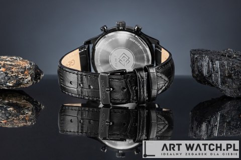 Zegarek Męski Giewont Chronograph Sapphire Czarny GW6310-A1
