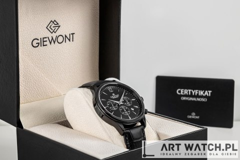 Zegarek Męski Giewont Chronograph Sapphire Czarny GW6310-A1
