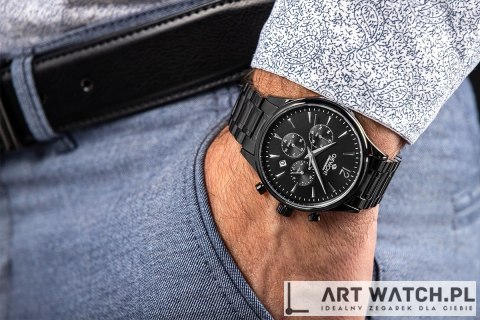 Zegarek Męski Giewont Chronograph Sapphire Czarny GW6310-B1