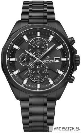 Zegarek Męski Giewont Chronograph Sapphire Czarny GW7290-B1