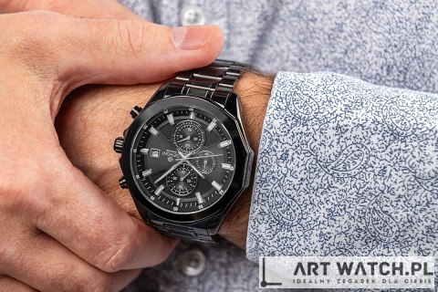 Zegarek Męski Giewont Chronograph Sapphire Czarny GW7290-B1
