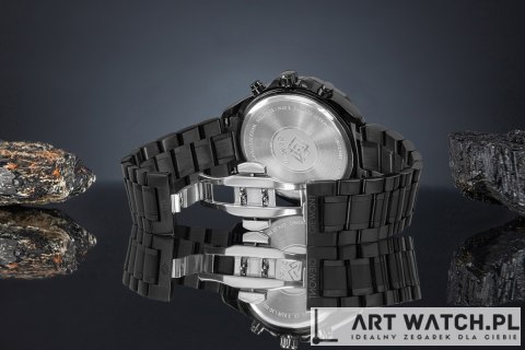 Zegarek Męski Giewont Chronograph Sapphire Czarny GW7290-B1