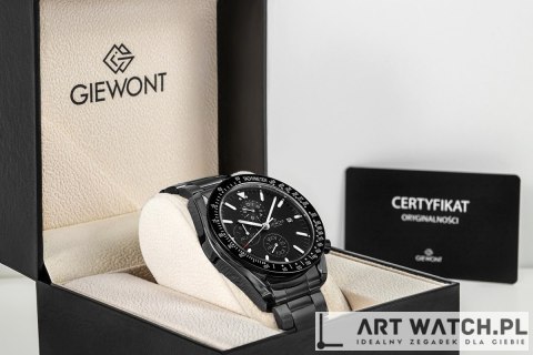 Zegarek Męski Giewont Chronograph Sapphire Czarny GW8720-B1