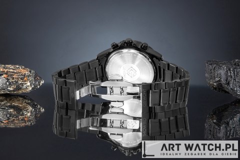 Zegarek Męski Giewont Chronograph Sapphire Czarny GW9460-B1