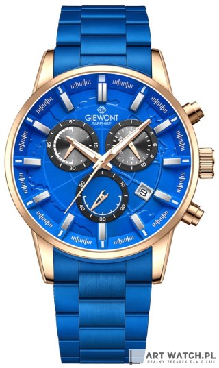 Zegarek Męski Giewont Chronograph Sapphire Niebieski GW4580-B5