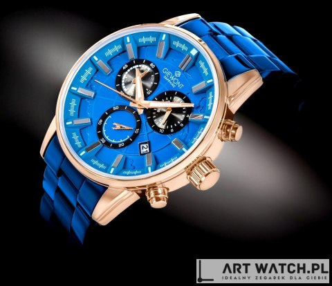 Zegarek Męski Giewont Chronograph Sapphire Niebieski GW4580-B5