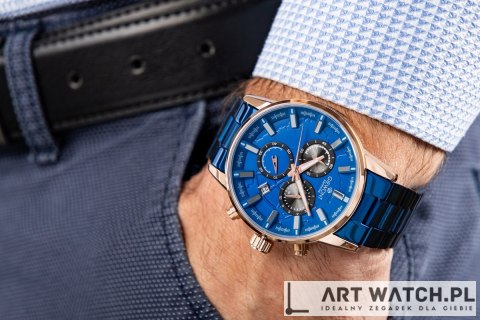Zegarek Męski Giewont Chronograph Sapphire Niebieski GW4580-B5