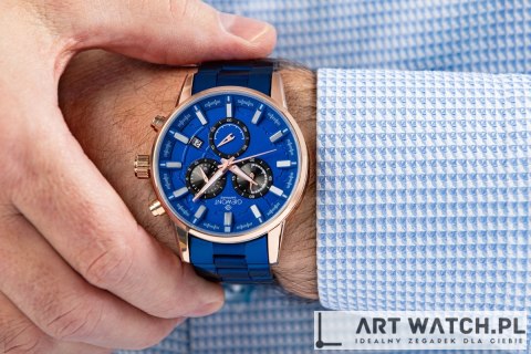 Zegarek Męski Giewont Chronograph Sapphire Niebieski GW4580-B5