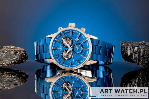Zegarek Męski Giewont Chronograph Sapphire Niebieski GW4580-B5