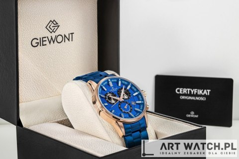 Zegarek Męski Giewont Chronograph Sapphire Niebieski GW4580-B5