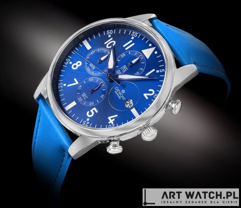 Zegarek Męski Giewont Chronograph Sapphire Niebieski GW5630-A5