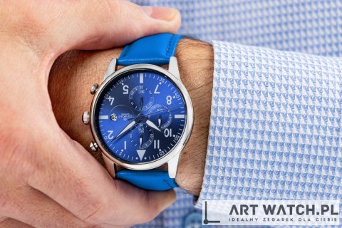 Zegarek Męski Giewont Chronograph Sapphire Niebieski GW5630-A5