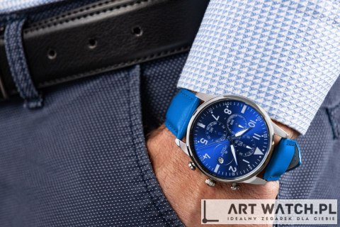 Zegarek Męski Giewont Chronograph Sapphire Niebieski GW5630-A5