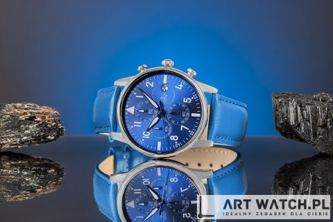 Zegarek Męski Giewont Chronograph Sapphire Niebieski GW5630-A5