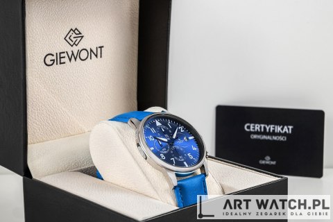 Zegarek Męski Giewont Chronograph Sapphire Niebieski GW5630-A5