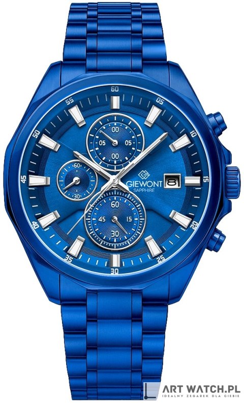 Zegarek Męski Giewont Chronograph Sapphire Niebieski GW7290-B5