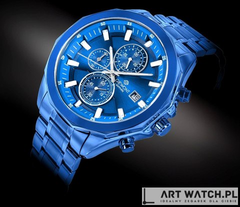 Zegarek Męski Giewont Chronograph Sapphire Niebieski GW7290-B5