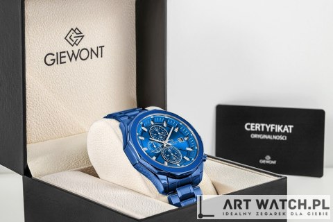 Zegarek Męski Giewont Chronograph Sapphire Niebieski GW7290-B5