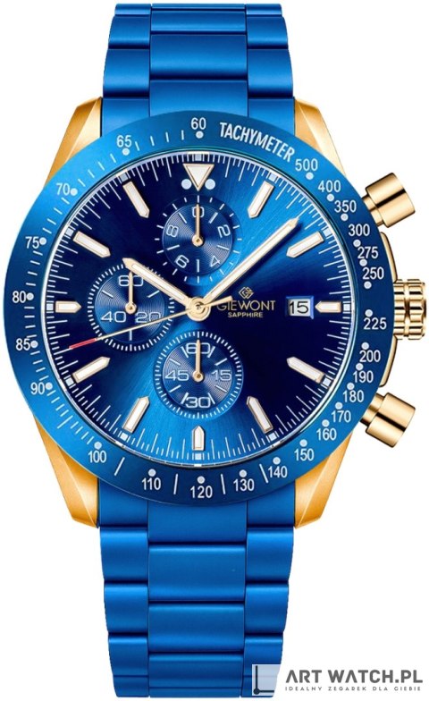 Zegarek Męski Giewont Chronograph Sapphire Niebiesko Miedziany GW8720-B5