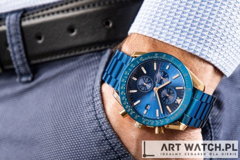 Zegarek Męski Giewont Chronograph Sapphire Niebiesko Miedziany GW8720-B5