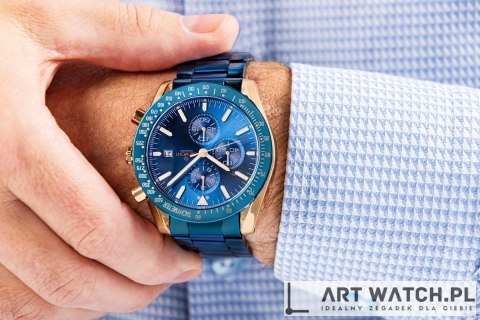 Zegarek Męski Giewont Chronograph Sapphire Niebiesko Miedziany GW8720-B5