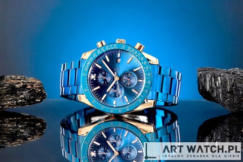 Zegarek Męski Giewont Chronograph Sapphire Niebiesko Miedziany GW8720-B5