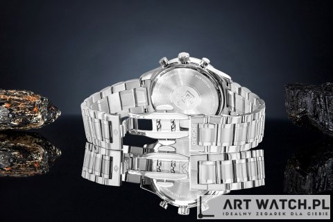 Zegarek Męski Giewont Chronograph Sapphire Srebrno Niebieski GW6310-B3