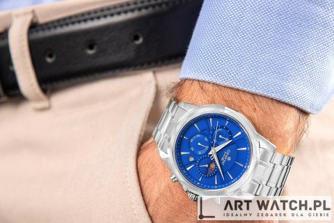 Zegarek Męski Giewont Chronograph Sapphire Srebrno Niebieski GW9460-B3