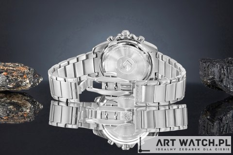 Zegarek Męski Giewont Chronograph Sapphire Srebrny GW3970-B2
