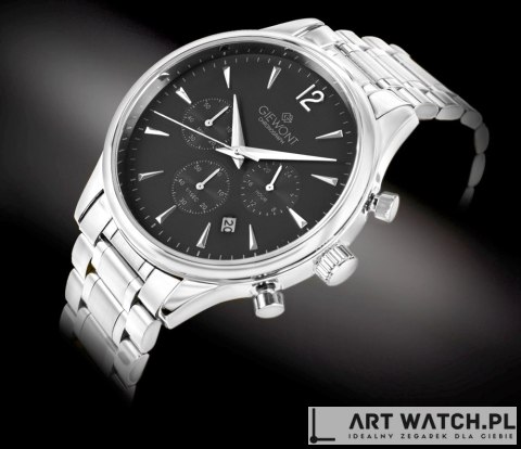 Zegarek Męski Giewont Chronograph Sapphire Srebrny GW6310-B2