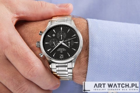 Zegarek Męski Giewont Chronograph Sapphire Srebrny GW6310-B2