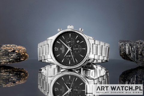 Zegarek Męski Giewont Chronograph Sapphire Srebrny GW6310-B2