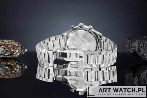 Zegarek Męski Giewont Chronograph Sapphire Srebrny GW6310-B2