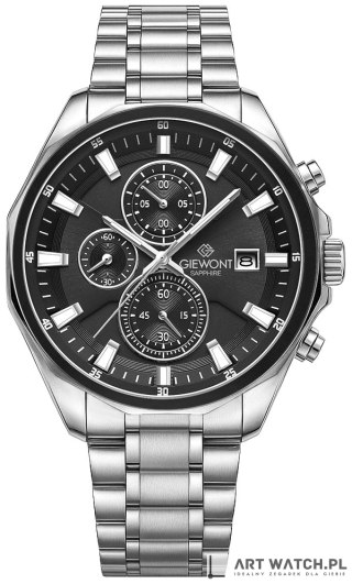 Zegarek Męski Giewont Chronograph Sapphire Srebrny GW7290-B2