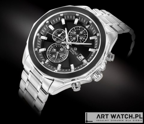 Zegarek Męski Giewont Chronograph Sapphire Srebrny GW7290-B2