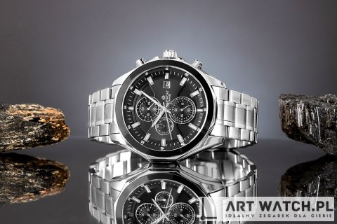 Zegarek Męski Giewont Chronograph Sapphire Srebrny GW7290-B2