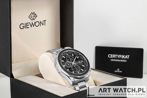 Zegarek Męski Giewont Chronograph Sapphire Srebrny GW7290-B2