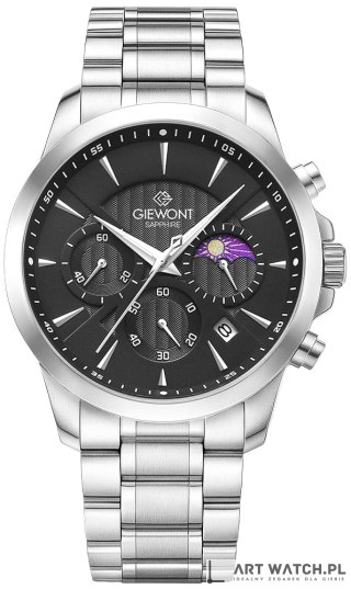 Zegarek Męski Giewont Chronograph Sapphire Srebrny GW9460-B2