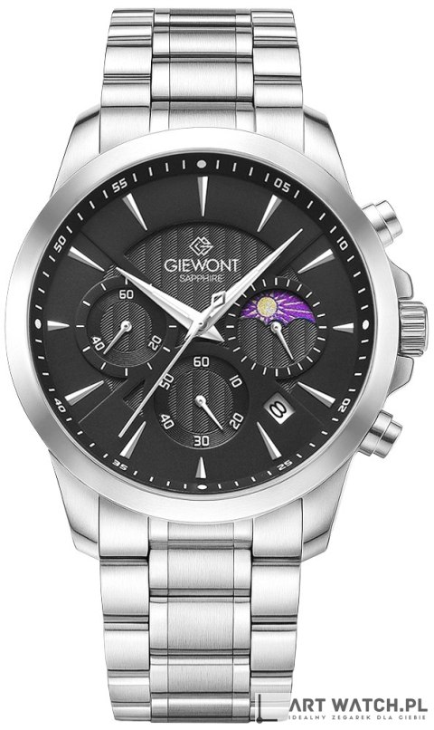Zegarek Męski Giewont Chronograph Sapphire Srebrny GW9460-B2