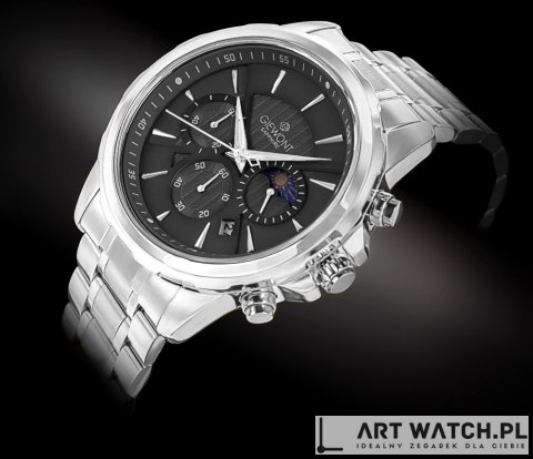 Zegarek Męski Giewont Chronograph Sapphire Srebrny GW9460-B2