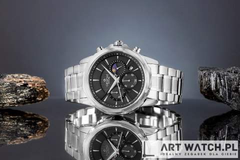 Zegarek Męski Giewont Chronograph Sapphire Srebrny GW9460-B2