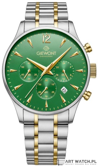 Zegarek Męski Giewont Chronograph Sapphire Zielony GW6310-B6