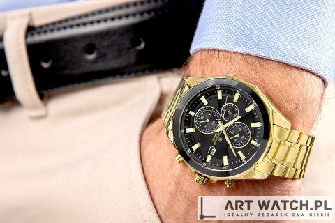 Zegarek Męski Giewont Chronograph Sapphire Złoto Czarny GW7290-B4