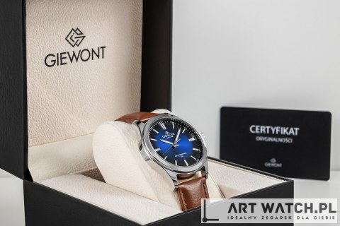 Zegarek Męski Giewont Elegance Sapphire Brązowo Niebieski GW5160-A4