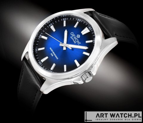 Zegarek Męski Giewont Elegance Sapphire Czarno Niebieski GW5160-A3