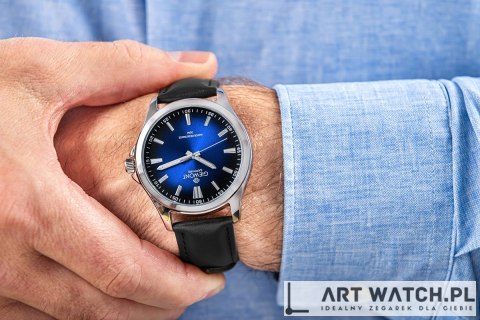 Zegarek Męski Giewont Elegance Sapphire Czarno Niebieski GW5160-A3