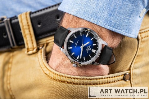 Zegarek Męski Giewont Elegance Sapphire Czarno Niebieski GW5160-A3