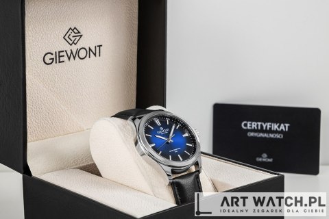 Zegarek Męski Giewont Elegance Sapphire Czarno Niebieski GW5160-A3